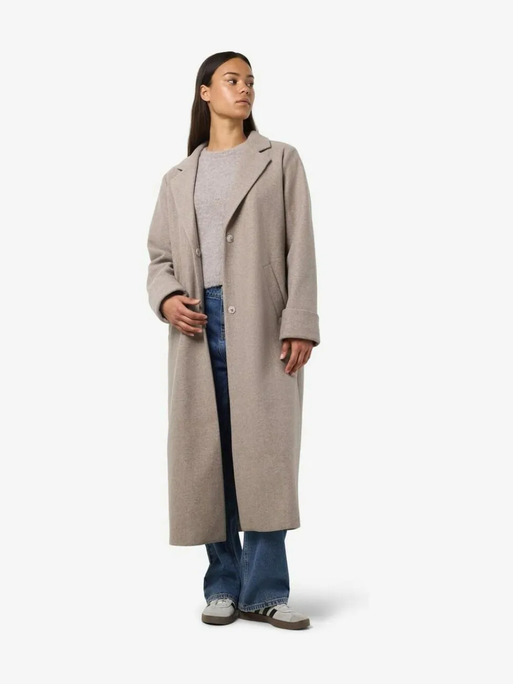 Clearance NOISY MAY Brown Long Coat