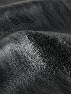 Online Nothing Ordinary Faux Leather Barrel Leg Trousers Black