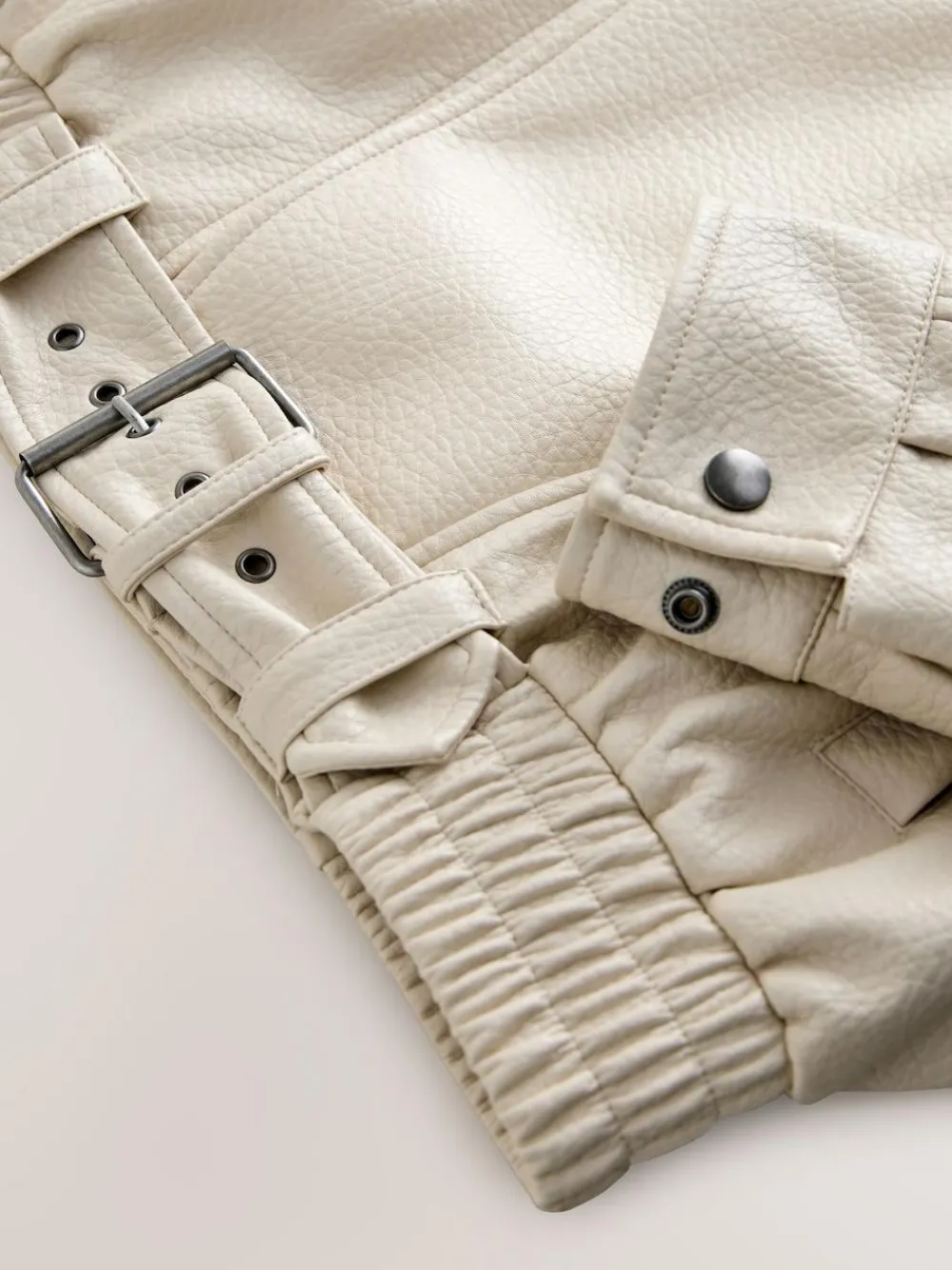 Nothing Ordinary Faux Leather Funnel Collared Biker Jacket^Women Coats & Jackets|Coats & Jackets