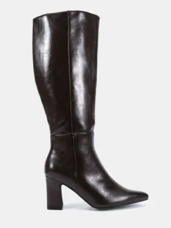 Novo Wide Fit Gala Point Toe Block Heel Knee Boots^Women Wide Fit & Extra Wide Fit