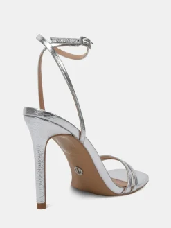 Hot Novo Wide Fit MATILDA Strappy Heeled Sandals Silver