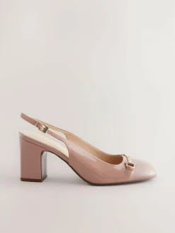 Next Standard/Wide Fit Hardware Slingback Block Heels^Women Wide Fit & Extra Wide Fit|Heels