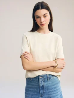 Hot Next Oatmeal Cream Heavyweight Short Sleeve Crew Neck T-Shirt