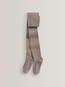 Next Regular Length Cotton Rich Cable Tights 3 Pack^ Socks & Tights|Socks & Tights