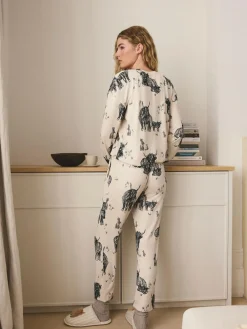 Next Oatmeal Hamish The Highland Cow Cosy Long Sleeve Pyjamas