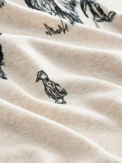 Next Oatmeal Hamish The Highland Cow Cosy Long Sleeve Pyjamas