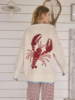Next Oatmeal Lobster Button Cardigan