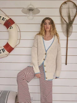 Next Oatmeal Lobster Button Cardigan