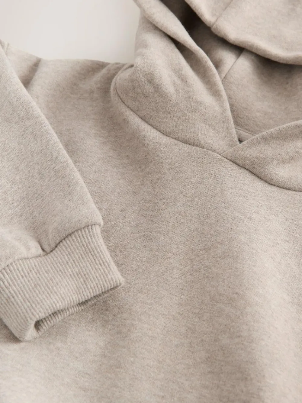 New Next Long Sleeve Soft Touch Hoodie (3mths-7yrs) Oatmeal Marl