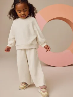 Next Oatmeal Wide Leg Sweat Joggers (3mths-7yrs)^ Pants & Leggings|Jeans & Joggers