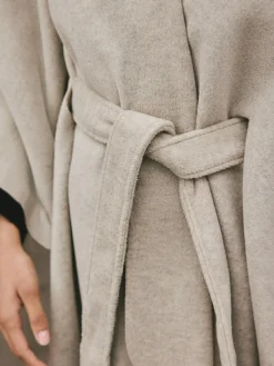 Clearance Next Wrap Front Cape Poncho Oatmeal