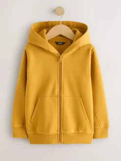 Next Ochre Yellow 1 Pack Plain Zip Through Hoodie (3-16yrs)