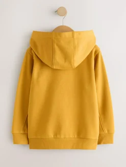 Next Ochre Yellow 1 Pack Plain Zip Through Hoodie (3-16yrs)