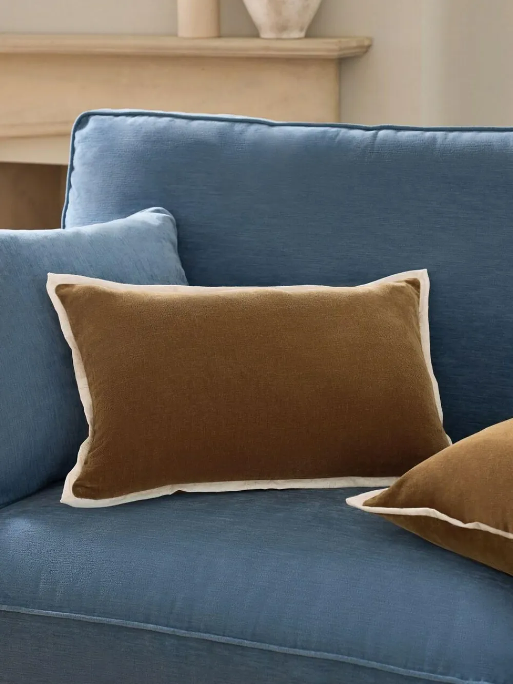 Next Ochre Yellow 40 x 59cm Loxley Chenille Cushion^ Cushions & Throws