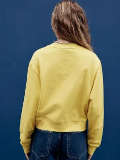 Sale Next Ochre Yellow Graphic Farmers Market Crew Neck Sweatshirt