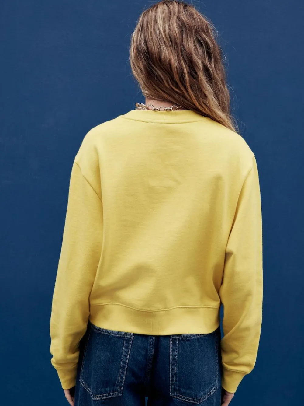 Sale Next Ochre Yellow Graphic Farmers Market Crew Neck Sweatshirt