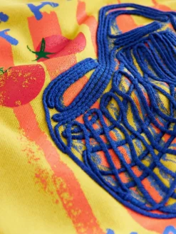 Sale Next Ochre Yellow Graphic Farmers Market Crew Neck Sweatshirt