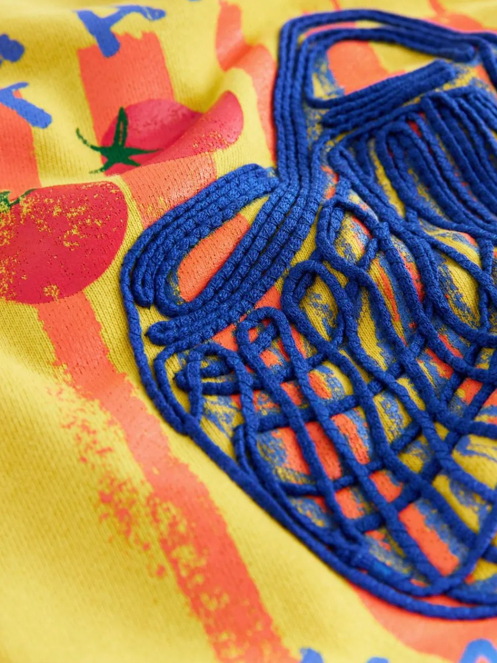 Sale Next Ochre Yellow Graphic Farmers Market Crew Neck Sweatshirt