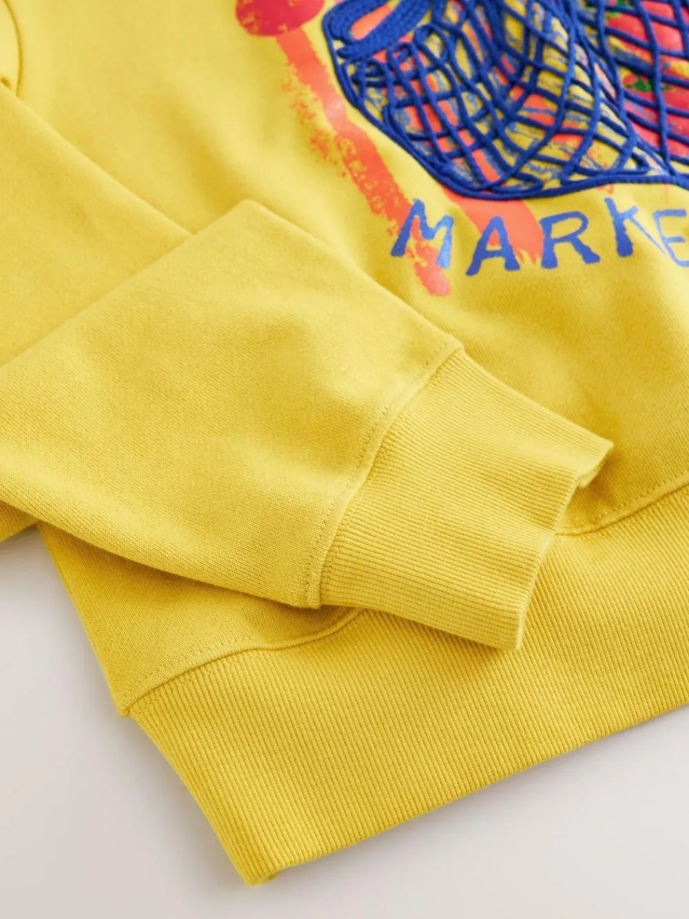 Sale Next Ochre Yellow Graphic Farmers Market Crew Neck Sweatshirt