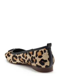 Off The Hook Animal Pinner Leather Leopard Print Ballerinas^Women Flats