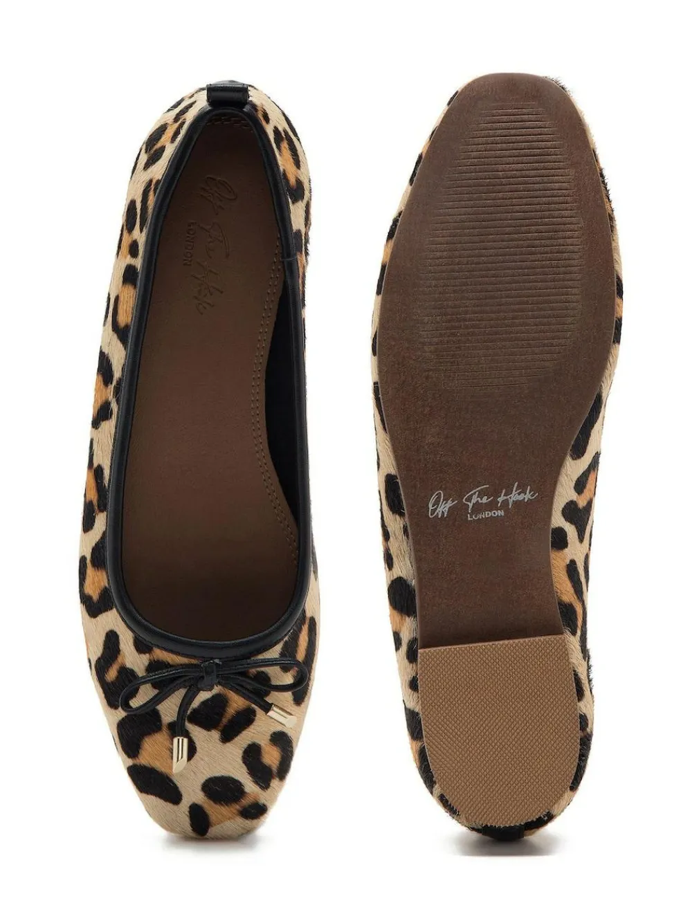 Off The Hook Animal Pinner Leather Leopard Print Ballerinas^Women Flats