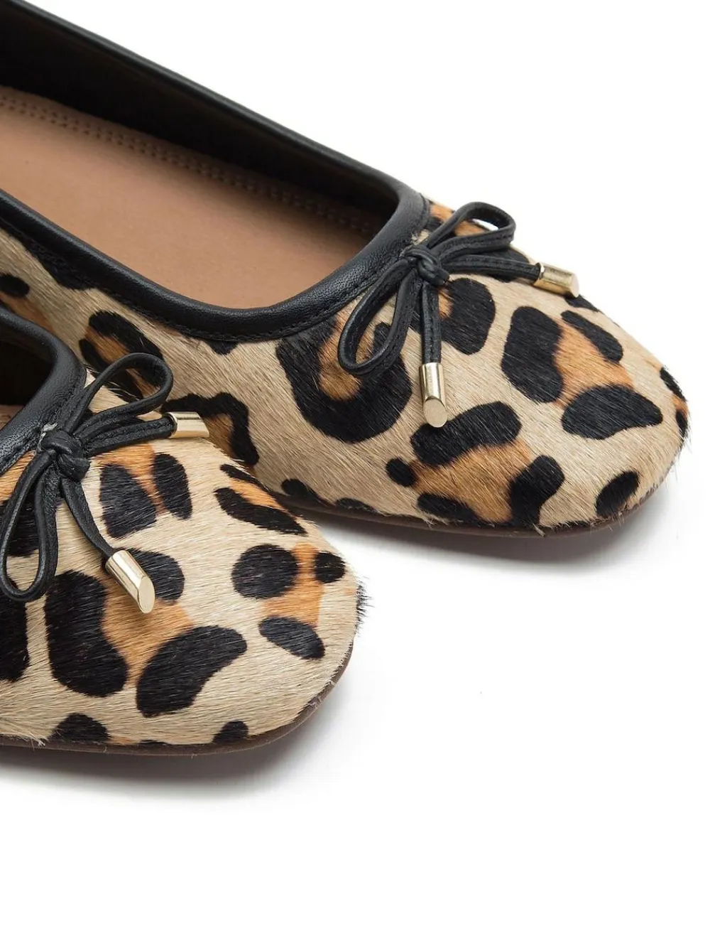 Off The Hook Animal Pinner Leather Leopard Print Ballerinas^Women Flats