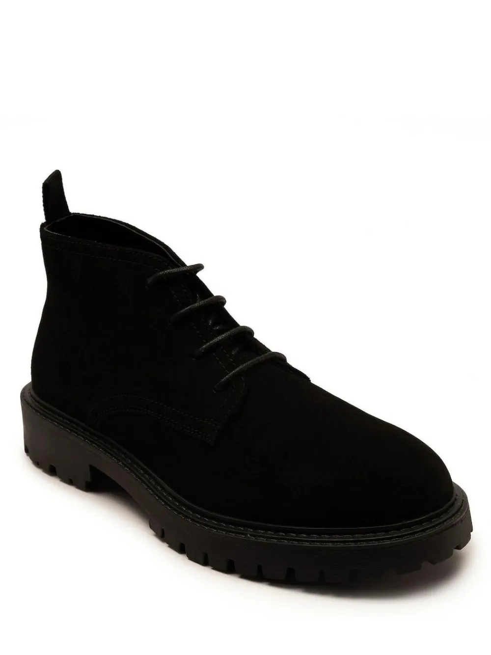 Sale Off The Hook Black Axel Suede Chukka Ankle Lace-Up Black Boots