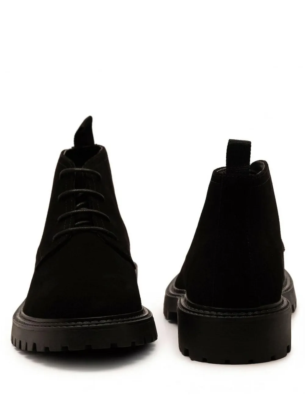 Sale Off The Hook Black Axel Suede Chukka Ankle Lace-Up Black Boots