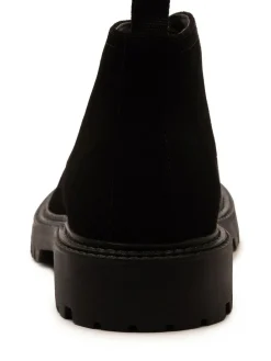 Sale Off The Hook Black Axel Suede Chukka Ankle Lace-Up Black Boots