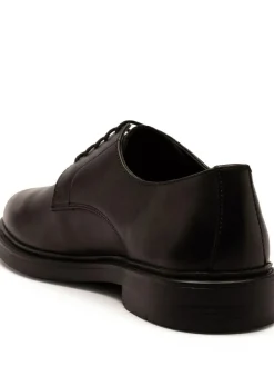 Clearance Off The Hook Black Bourne Leather Lace-Up Derby Shoes