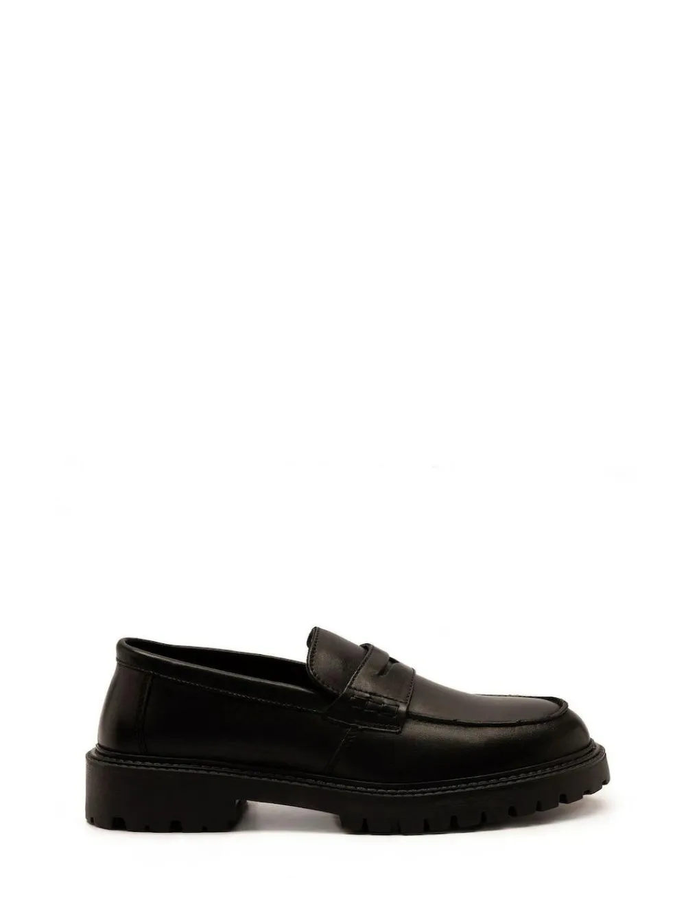 Off The Hook Black Bowie Leather Elevated Loafers^ Shoes