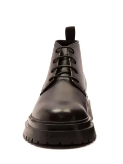 Clearance Off The Hook Black Hardrock Leather Lace-Up Chukka Ankle Boots