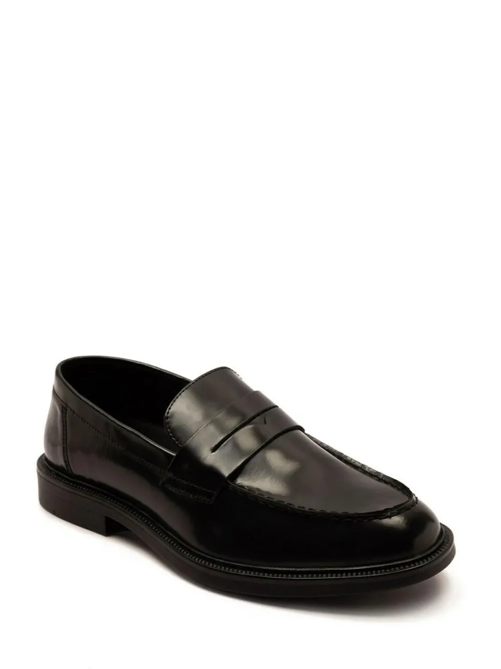 Off The Hook Black Perry Loafer Smooth Leather Shoes^ Shoes