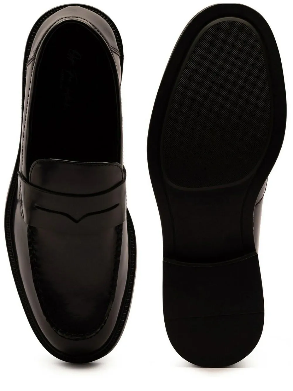 Off The Hook Black Perry Loafer Smooth Leather Shoes^ Shoes