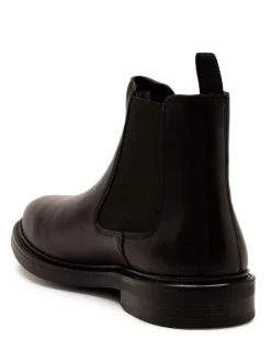 Off The Hook Black Torrance Leather Slip-On Chelsea Boots^ Boots|Boots