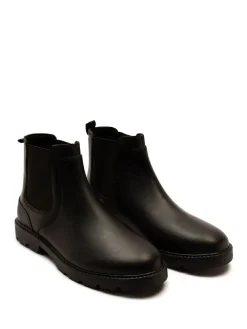 Best Off The Hook Black Vader Leather Formal Chelsea Boots