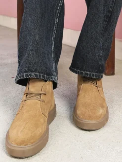 Off The Hook Brown Jethro Suede Leather Casual Lace-Up Chukka Boots^ Boots|Boots