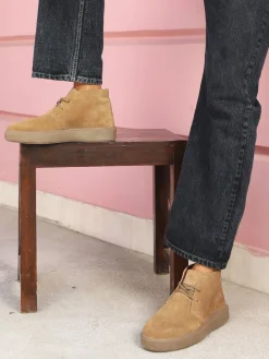 Off The Hook Brown Jethro Suede Leather Casual Lace-Up Chukka Boots^ Boots|Boots