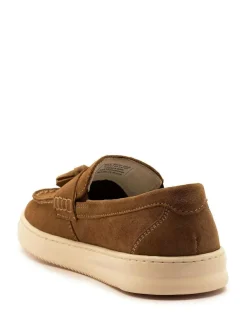 Off The Hook Brown Lomas Suede Leather Tassel Loafer Shoes^BOY Occasionwear