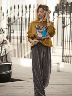 Next Cotton Rich Fruit Art Graphic Longsleeve Crewneck Sweatshirt^Women Nightwear|Hoodies & Sweatshirts