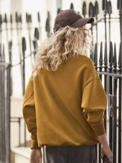 Next Cotton Rich Fruit Art Graphic Longsleeve Crewneck Sweatshirt^Women Nightwear|Hoodies & Sweatshirts