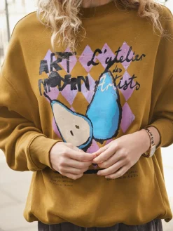 Next Cotton Rich Fruit Art Graphic Longsleeve Crewneck Sweatshirt^Women Nightwear|Hoodies & Sweatshirts