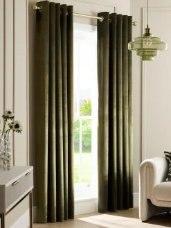 Next Liquid Velvet Blackout/Thermal Eyelet Curtains^ Curtains & Blinds