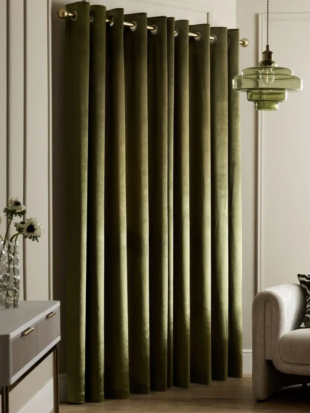 Next Liquid Velvet Blackout/Thermal Eyelet Curtains^ Curtains & Blinds
