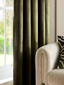 Next Liquid Velvet Blackout/Thermal Eyelet Curtains^ Curtains & Blinds