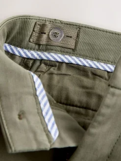 Next Olive Green Regular Fit Stretch Chino Trousers (3-17yrs)^BOY Pants & Chinos