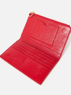 Oliver Bonas Red Fold Over Zipped Purse^Women Purses