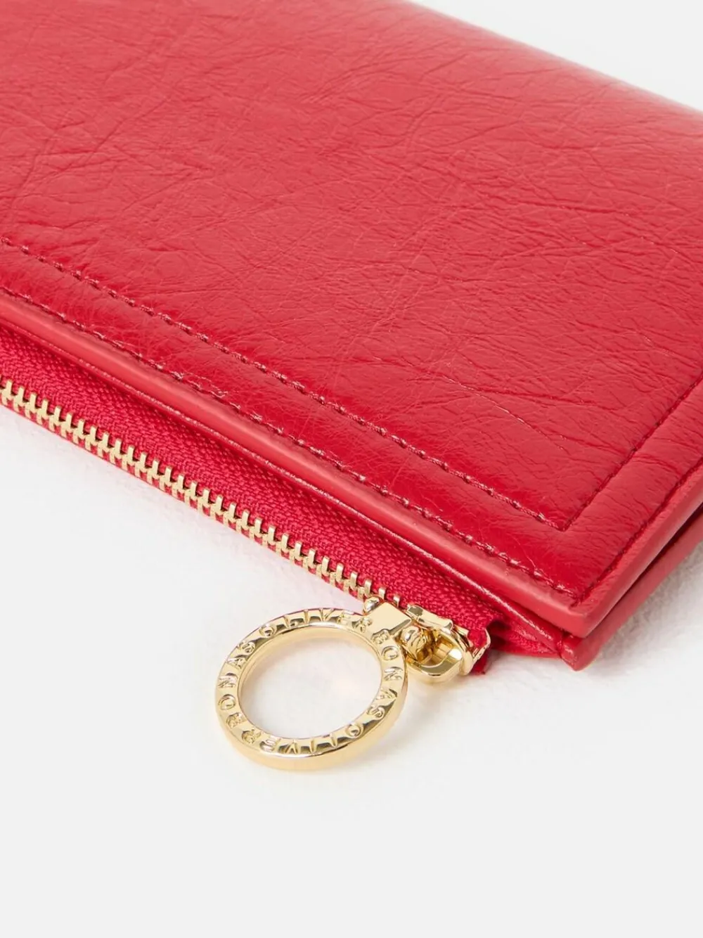 Oliver Bonas Red Fold Over Zipped Purse^Women Purses