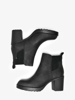 Hot ONLY Block Heel Chelsea Boots Black