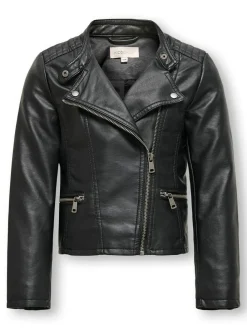 ONLY KIDS Faux Leather Biker Jacket^ Jackets & Coats|Snowsuits & Coats